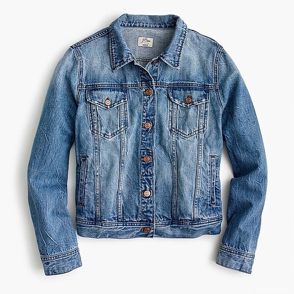 J. Crew petite classic denim jacket - Picture 1 of 5
